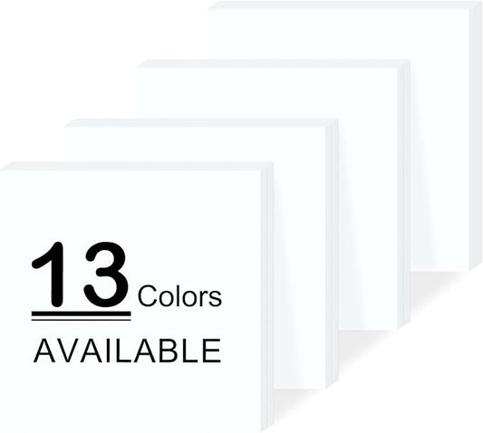 Super Sticky Notes,Self-Stick Note Pads 3 x 3 in,400 Sheets Sticky Notepad Bulk,Office Supplies,School Supplies,Christmas Decor (White, Sticky Notes 3x3)