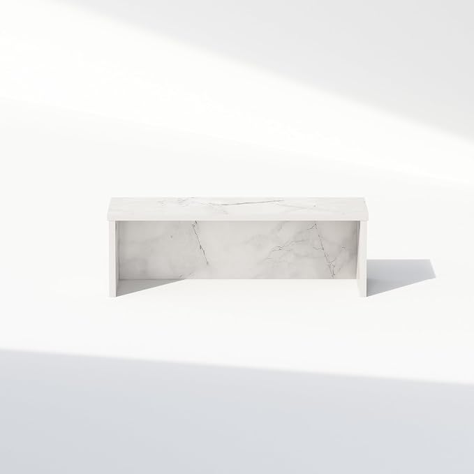 Furinno Classic Desk Organizers and Accessories, 18-Inch Desk Organizer, Desktop Organizer, for Office Supplier, Marble White