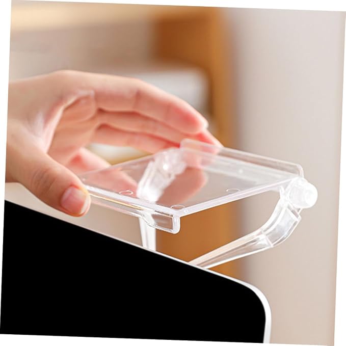PRETYZOOM 4pcs Computer Monitor Top Holder Shelf Storage Bracket for Routers Game Consoles and More Design for Organizing Your Desk Space