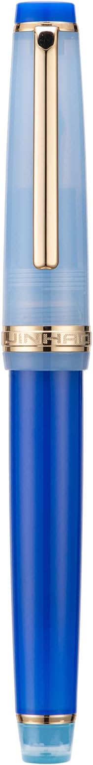 3 Jinhao 82 Fountain Pen Transparent Mixed Classic Color Acrylic Extra Fine Point Gold Trim with Converter Set