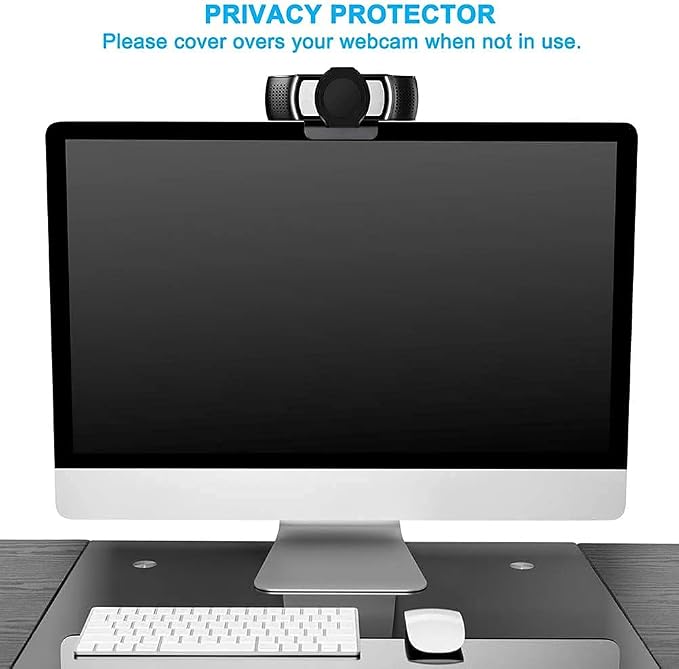 2 Pack Universal Webcam Cover, Desktop Computer External Webcam Lens Covers Shutter Cap Hood, Streaming Web Camera Privacy Cover Clip Compatible with Logitech HD Pro Webcams C270/C615/C920/C930e/C922X