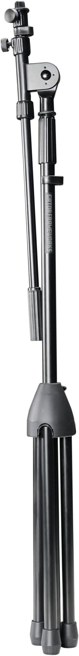 Gator Frameworks Rok-It Series Telescoping Tripod Mic Stand Adjustable with 32" to 62" Height and Extendable Boom Arm, Fully Collapsible for Convenient Travel (RI-MIC-1020)