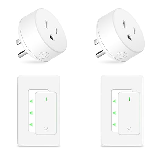 NineLeaf 2 Remote Control Outlet Plug with 2 Separate Switches – 500ft Range Wireless Light Switch, No Wiring, Removable Magnetic Base, 15A/1500W, Programmable Timer for Lamps, Fans, Holiday Décor
