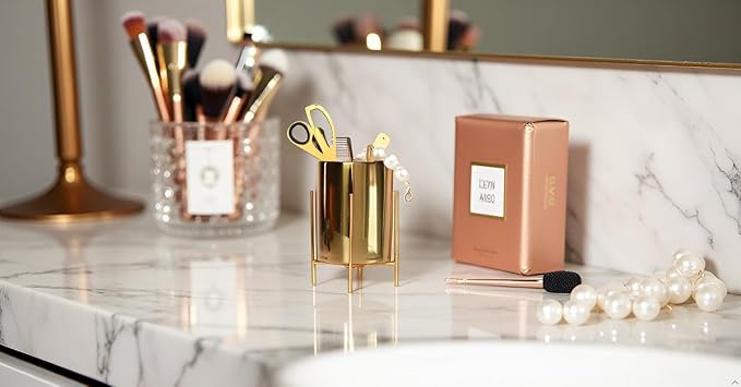 Gold Pen Holder Pen cup & Pen Holders Desk Accessores