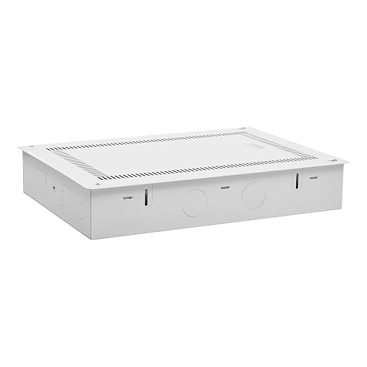 VEVOR Structured Media Enclosure, 20-Inch, Recessed in-Wall Media Box with Cover, Wall-Mount Cable Management Box Kit, Structured Wiring Multi-Media Cabinet, Cold-Rolled Steel, for TV Home Theater