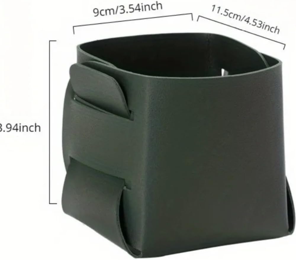 Multi-purpose Nordic Leather Desktop Storage Box - Makeup Brush Holder, Pen Organizer for Table, Innovative Design Desk Organizer for Home & Office (yellow)