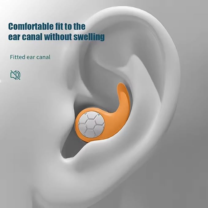 1 Pair Soft Silicone Earplugs - Noise Canceling, Waterproof, Comfortable Fit, for Sleep, Swimming, Creating a Silent Environment