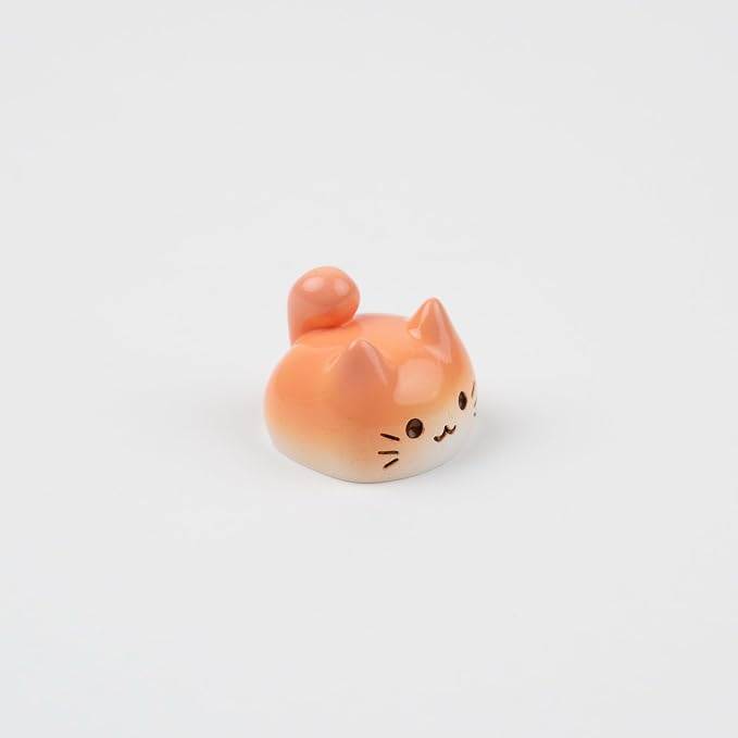 Artisan Cat Keycap for Mechanical Keyboards Esc, Orange Cat, Handmade Resin, 1U Size, MX Switch Compatible, Decorative Design for Gaming and Typing