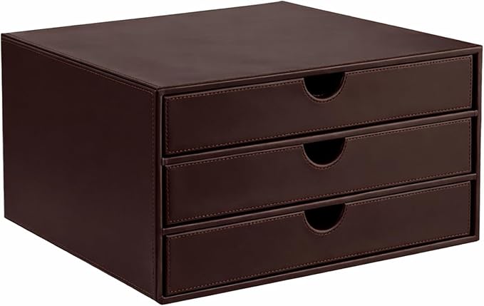 UnionBasic Document Organizer, 3-Drawer File Cabinet Document Storage Box, Office Desktop Filing Organizer, Port Royale | Document Storage Box, Office Desktop Filing Organizer