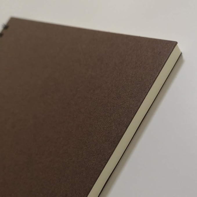 YUREE Spiral Notebook/Spiral Journal Lined, B5 Hard Kraft Cover Wirebound Notebook Ruled, 70 Sheets (140 Pages), 10.5" x 7.3", Dark Brown