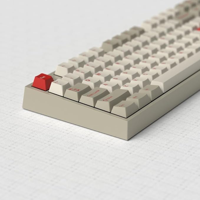Guffercty kred Cherry Profile PBT Keycaps 156 Key Set, Fade Resistant Custom Keycaps Fit 60%/65%/75%/80%/TKL/100% Mechanical Keyboard (Classic Retro)