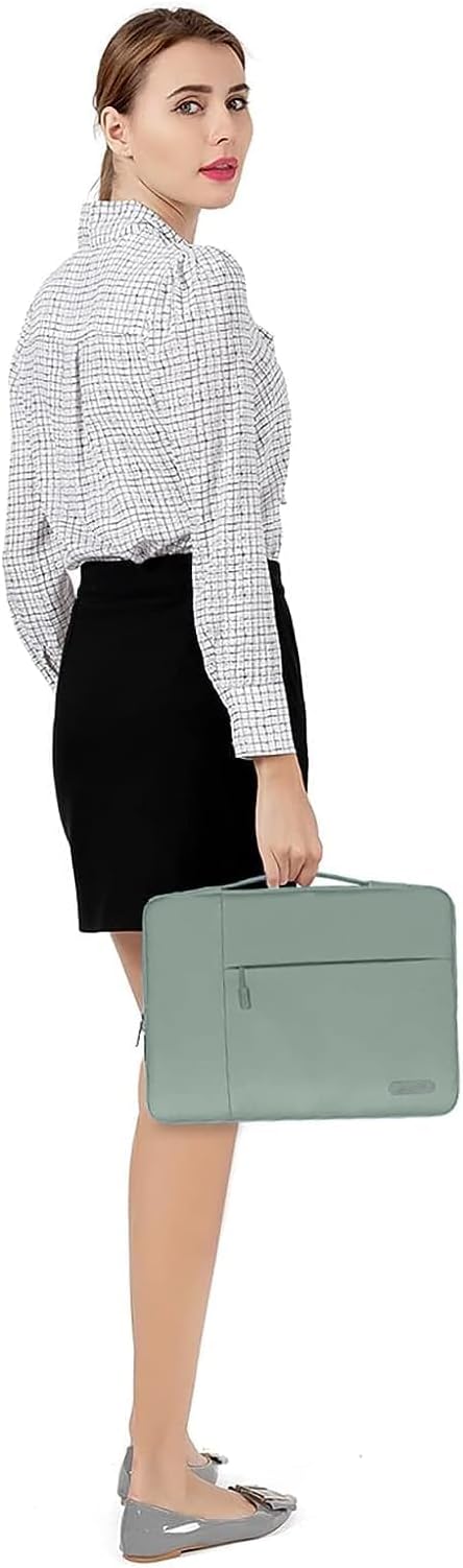 MOSISO Laptop Case 16 inch, 15-15.6 inch Laptop Sleeve with Handle Compatible with MacBook Pro 16 M5 M4 M3 M2 M1, HP Acer Dell Lenovo ASUS, Polyester Multifunctional Computer Bag, Antique Green