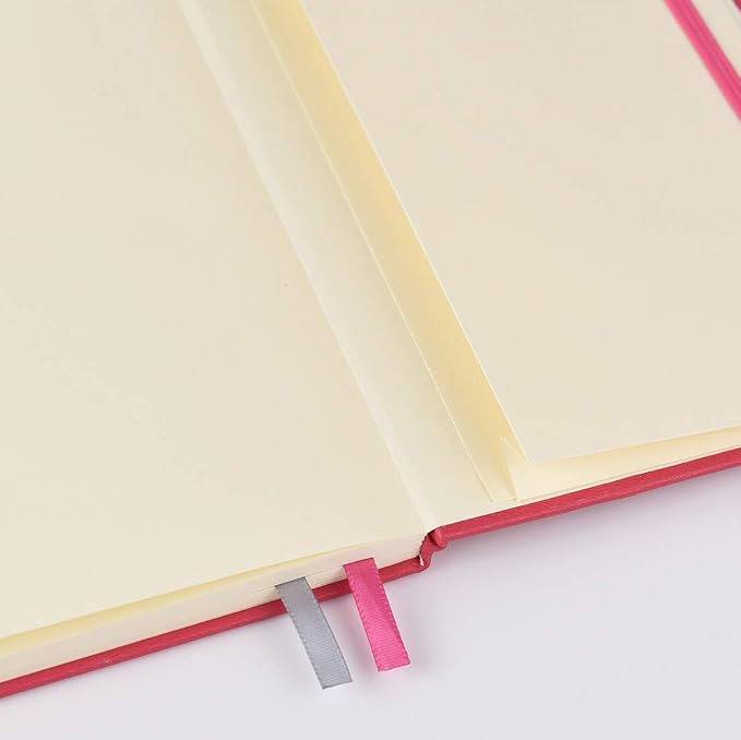 Guissi Classic Dotted Grid Bullet Notebook Journal Dot Hard Cover A5 Premium 80gsm Thick Acid-Free Paper with Fine Inner Pocket Faux Leather Office School Supplies 144 Pages Designed in Florence