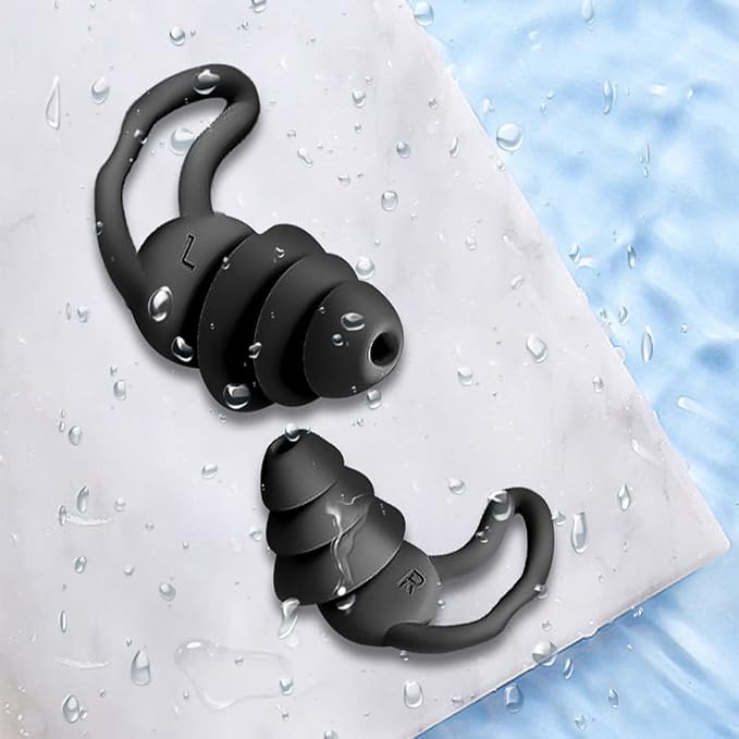 2Pcs Waterproof Silicone Moldable Noise Cancelling Sound Blocking Reduction Earplugs for Adults 40 High