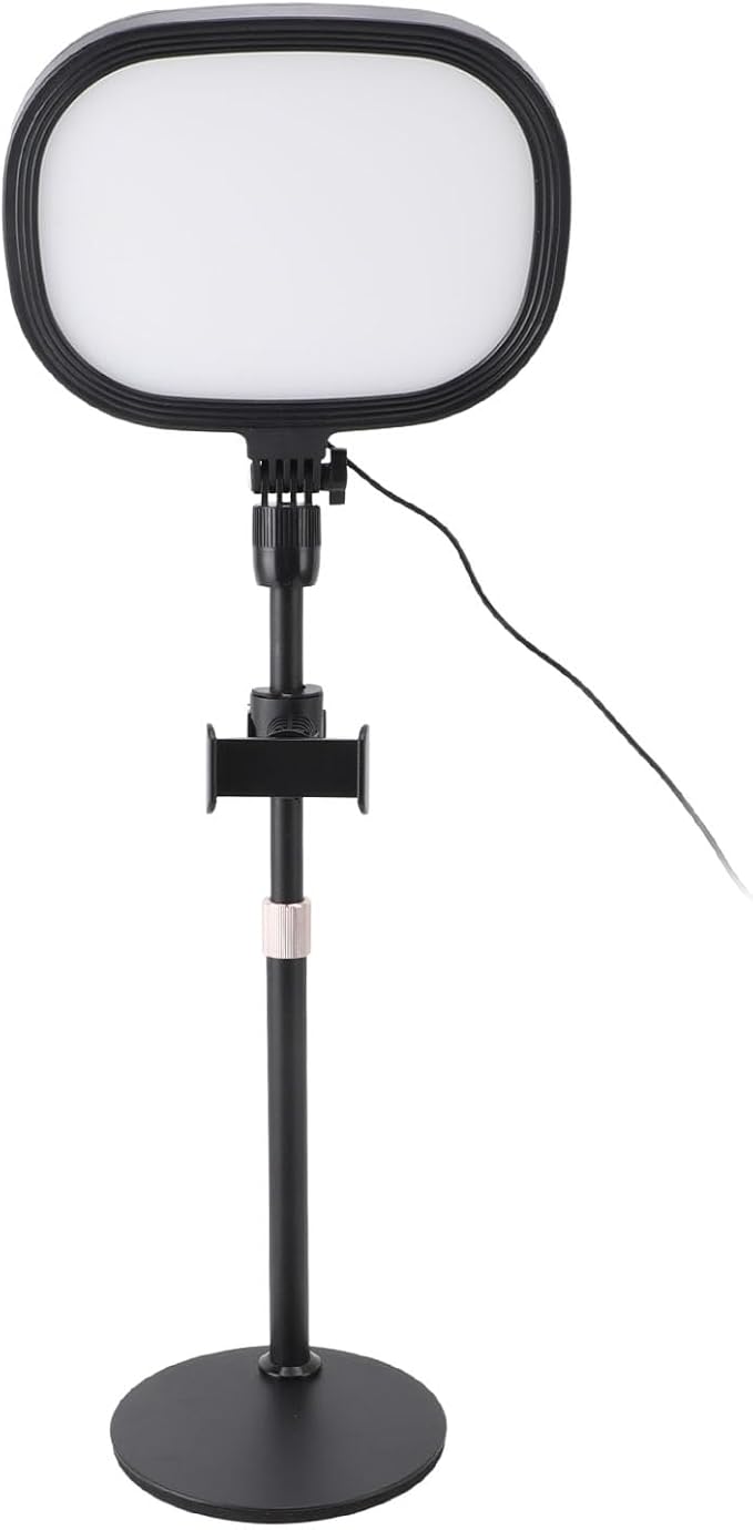 Video Conference Light Desktop Video Conference Lighting Kit Stand Phone Holder Zoom Streaming Video Recording Makeup Computer
