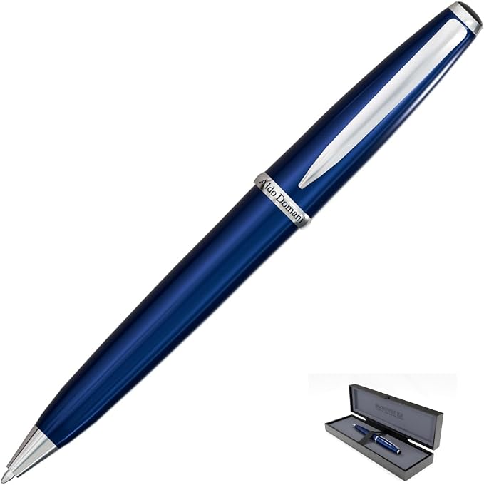 Monteverde USA Aldo Domani Ballpoint Pen - Blue, Italian-Inspired Luxury, Smooth Writing