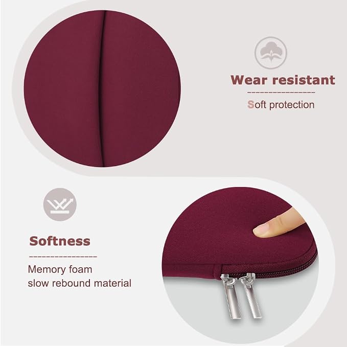 Laptop Sleeve for MacBook Neo/Air/Pro 13 inches A18/M5/M4/M3/M2/M1 Chip 2026-2020 A3404 A3449 A3240 A3113 with 2 Pockets Tablet Bag Case Accessories