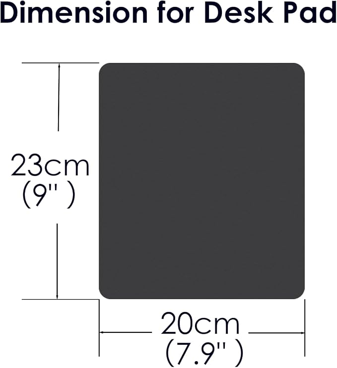 Leather Desk Pad Protector, Waterproof Mouse Pad, PU Desk Mat, Office Desk Cover, Desk Writing Mat for Office/Home/Work/Cubicle (Black/Red) 9x8 in