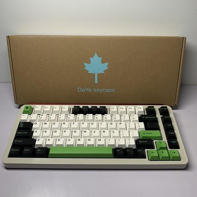 Guffercty kred Cherry Profile PBT Keycaps 170 Key Set, Oil Proof Fade Resistant Keycaps Fit 60%/65%/75%/80%/TKL/100% Mechanical Keyboard (Panda)
