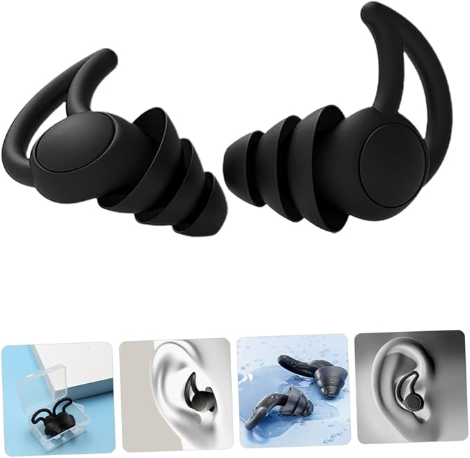 CHILDWEET 2pcs Silicone Noise Cancelling Comfortable Soundproof for Work Study Travel Soft Reusable Noise Reduction Protection