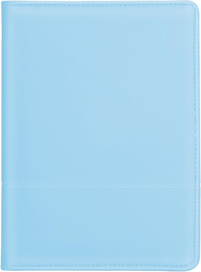 Padfolio/Portfolio Binder, Mini Padfolio Portfolio Binder 5 x 8 Legal Writing Pad, A5 Document Organizer Folder for Men Women, Sky Blue.