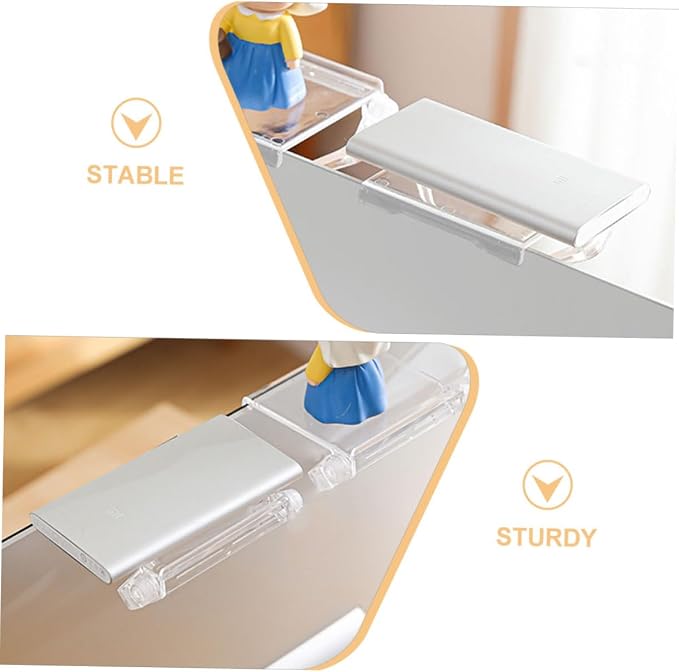 PRETYZOOM Sleek Tv Top Storage Shelf Monitor Shelf for Computer Plastic Router Holder Sturdy and Space-Saving Design