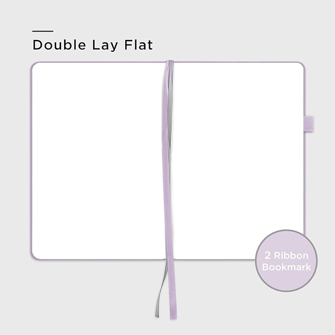 &And Per Se Blank Sketch Notebook, A5 Hardcover, 160 Pages 100gsm Thick Paper, Unlined Journal for Drawing, Doodling, Hand Lettering – Creative Gift for Artists, Designers, Writers (Lavender)
