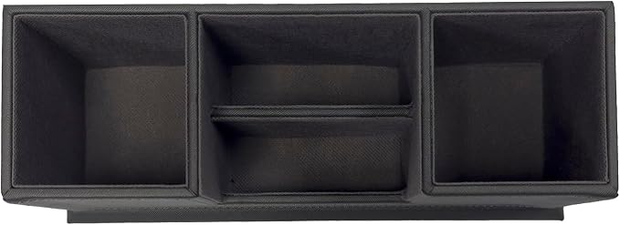 UnionBasic Desk Organizer, Caddy Leather Multi-compartment Pen Holder, Gray | Desktop Dual Pen Holder, Office Supplies Holder