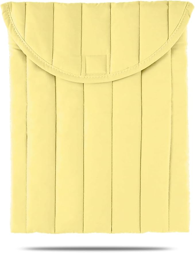 Puffy Laptop Sleeve 15-16 Inch Yellow, Protective Carrying Case for Men and Women, Cute Case Bag Compatible with 15 Inch and 16 Inch Laptops, for MacBook Air M2 M1, Asus/Dell Xps/Lenovo in Cover