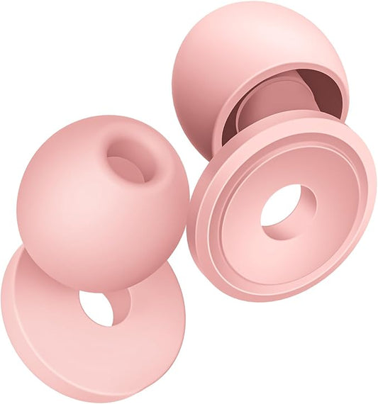 Ear Plugs for Sleeping, Reusable Silicone Ear Plugs for Sleeping Noise Cancelling, 30-35dB Noise Reduction Earplugs for Noise Sensitivity, Sleep, Snore, Travel, Focus