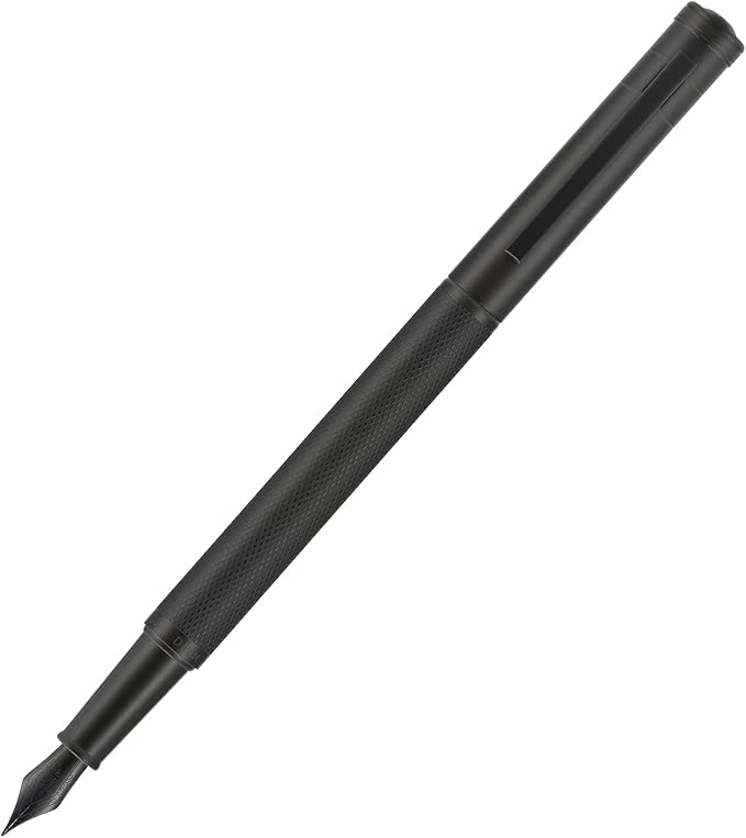 Asvine Black Forest Fountain Pen Fine Nib, Ink Cartridge Not Included, Classic Design with Converter and Metal Pen Case Set