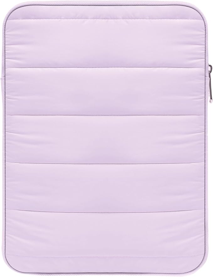 MoKo 9-11 Inch Tablet Sleeve Case, Portable Puffy iPad Bag Fit with New 11-inch iPad Pro M5/iPadAir M4 2026/iPad A16, iPad 10th/Air 5/4th 10.9, 9/8/7th 10.2, Tab S8/S9 11, Light Purple