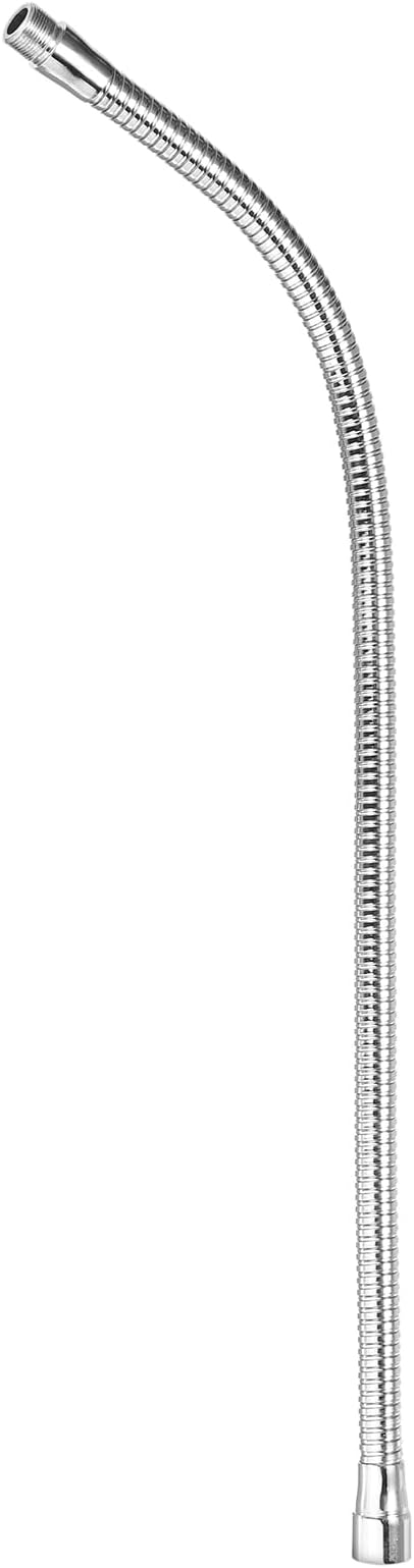 PATIKIL 22" Microphone Gooseneck, 1Pcs 5/8"-27 Thread Metal Universal Hose Flexible Arm Gooseneck Tube Extension for Multifunction DIY, Silver Tone