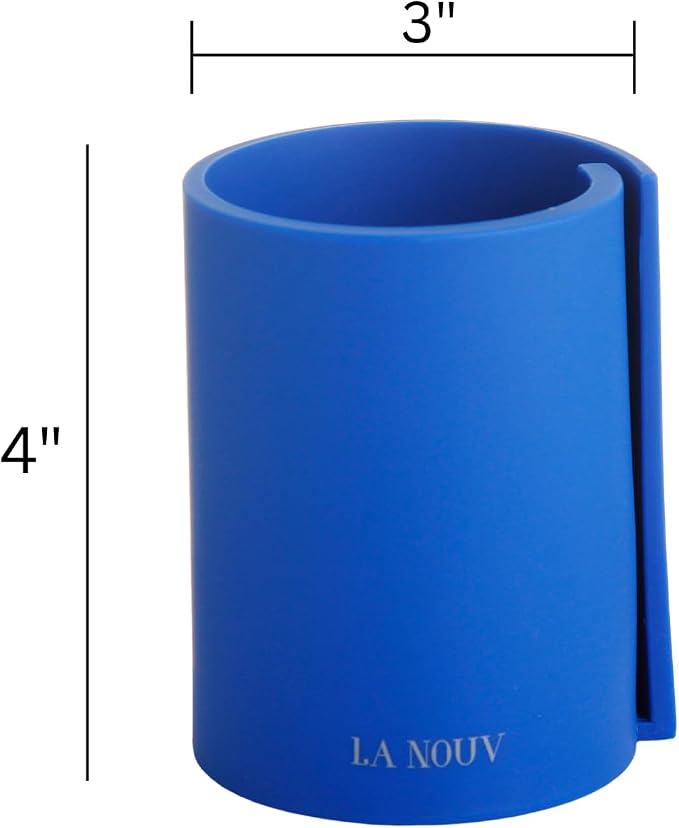 Pen Holder for Desk, Royal Blue, 4x3 Inch | Modern, Home Office Organizer, Office Decor for Men, Multiple Colors Available