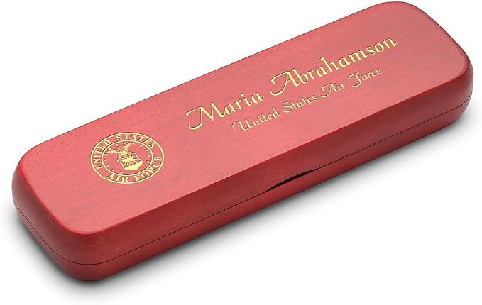Executive Gift Shoppe | Air Force Personalized Cherry Finish Double Pen and Box Set