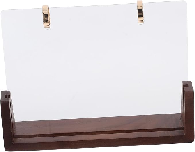 NUOBESTY 1set Wooden Desk Calendar Holder Sturdy Bracket for Photos and Notes Versatile and Easy to Install Calendar Stand for Decor