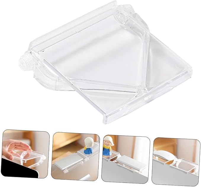 SOLUSTRE Sturdy Plastic Tv Top Storage Bracket Desk Shelving for Top of Desk No Drill Over Monitor Shelf Router Use Shelf