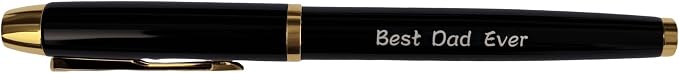Fathers Day Gift, Best Dad Ever Engraved Gel Pen | Fathers Day memento, birthday token for papa, offering from daughter, token from son, ready gift packaging