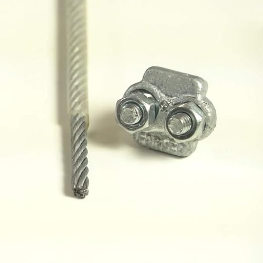 Wire Rope Clamp 1/4 inch 10 Pack Zinc Plated - Wire Rope Clip - Wire Cable Clamps