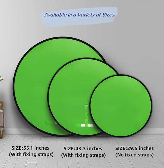 Portable Green Screen Chair 43.3in – Double Sided Foldable Greenscreen Backdrop with Stand, Chroma Key for Streaming Games, Zoom Calls & Photography