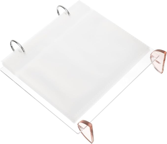 Luxshiny Desktop Acrylic Photo Album Stand for Photos Flip Calendar Style Display Holder for Weddings Graduations and Stylish Tabletop Decor