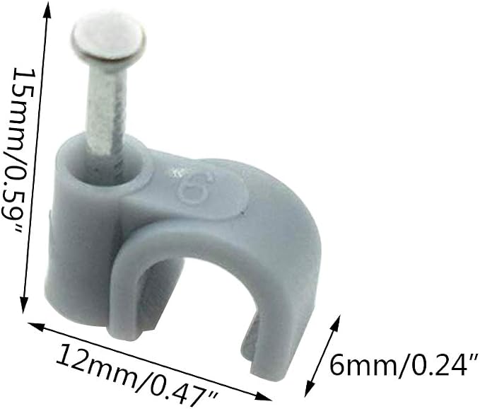 1/4" Half Clamp J-Hook with Nail for Pex Tubing Pipe Support | 200pcs