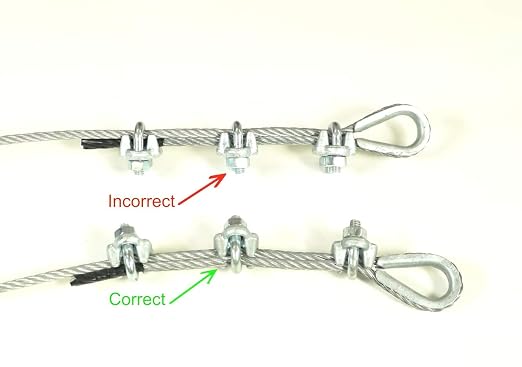 Wire Rope Clamp 1/4 inch 10 Pack Zinc Plated - Wire Rope Clip - Wire Cable Clamps