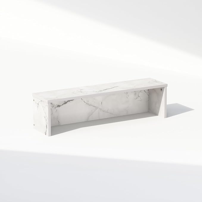 Furinno Classic Desk Organizers and Accessories, 23-Inch Desk Organizer, Desktop Organizer, for Office Supplier, Marble White