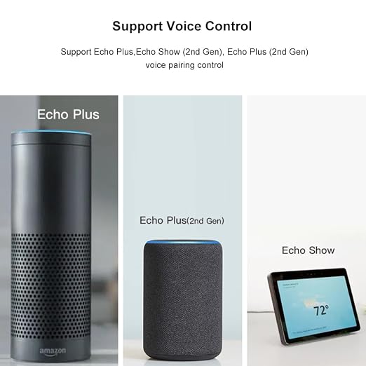 Smart Plug Compatible with Alexa and Google Home, WiFi Smart Outlet Socket Remote Control Timer Function, Only 2.4GHz Network