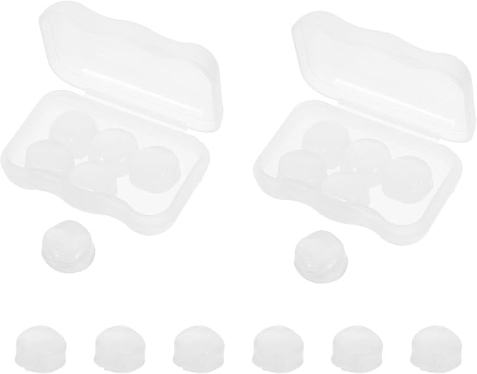 18pcs Reusable Silicone Work Study Travel Comfortable Noise Cancelling with Transparent Storage Box for Noise Reduction and Enhanced Sleep Quality