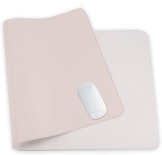 24 x 12 Inches Leather Desk Pad Protector, Non-Slip PU Leather Desk Mat, Laptop Desk Pad, Perfect for Office & Home Use (off-white)