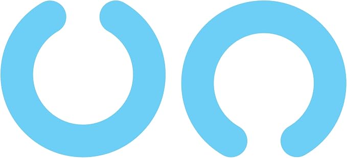 Hush Hoops Ear Plugs, Ultra-Soft Reusable Noise Reducing Earplugs with Horseshoe Shape for Comfort, 4 Tip Sizes for Customizable Fit, 17dB (NRR) Noise Reduction Rating, Teal, 1 Pair with Travel Case