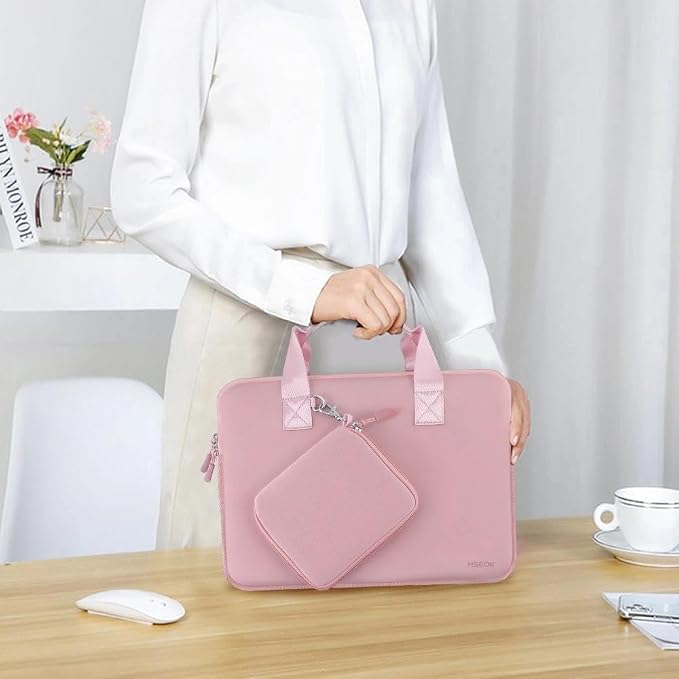 Hseok Laptop Sleeve 15.6-16 inch Case with Small Pouch, Neoprene Computer Bag Compatible with MacBook Neo/Pro 16" M5/M4/M3/M2/M1, MacBook Air 15 M5, XPS 16 and Most 15.6-16 inch Notebooks, P02K01
