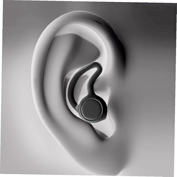 PRETYZOOM 2pcs Silicone Noise Cancelling Comfortable for Airplane Pressure Reduction Work Study Noise Blocking Black